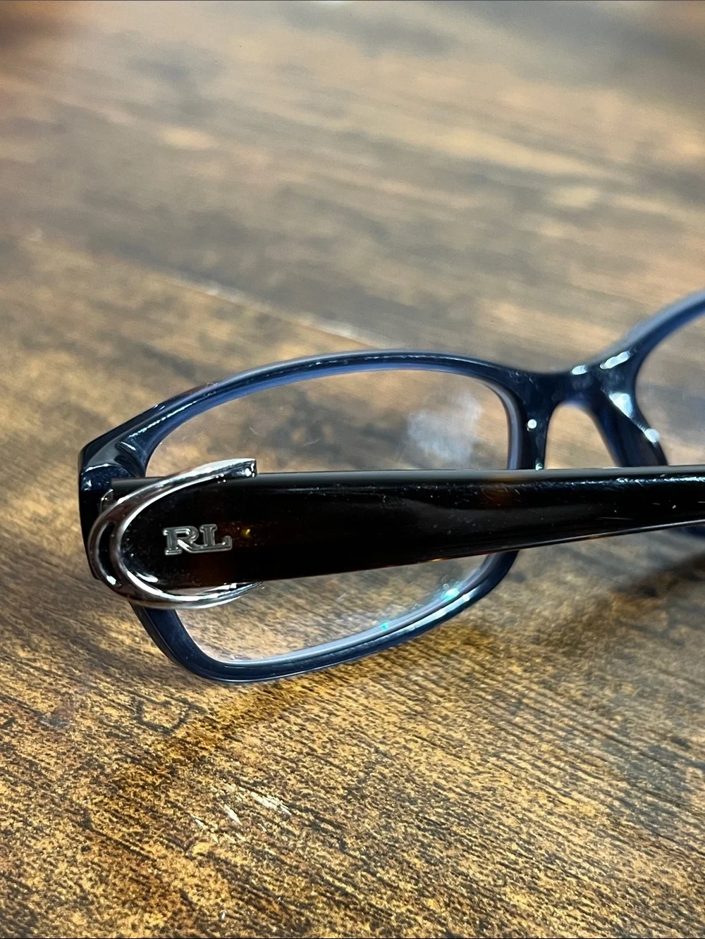 Ralph Lauren RL 6056 5276 53[]16 Navy and brown women’s Rectangle Glasses